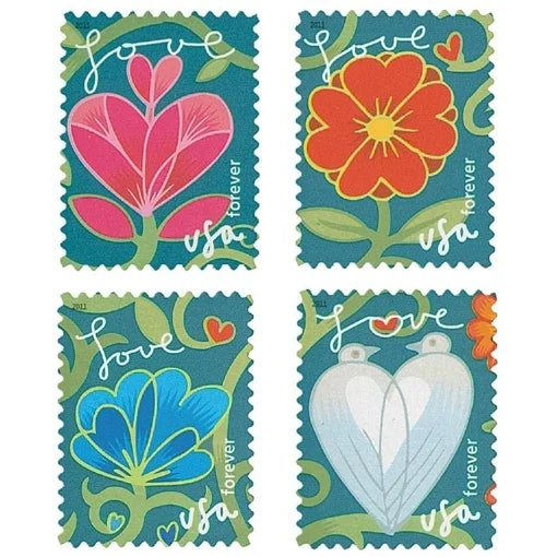 2011 Love Garden Forever Stamps – First-Class Postage Booklets