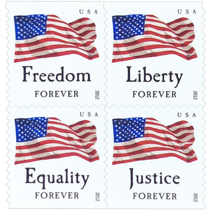 2012 U.S. Flag Forever Stamps – First-Class Postage Sheet