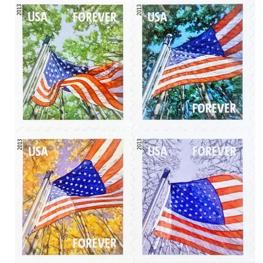 2013 U.S. Flag Forever Stamps – First-Class Postage Sheet