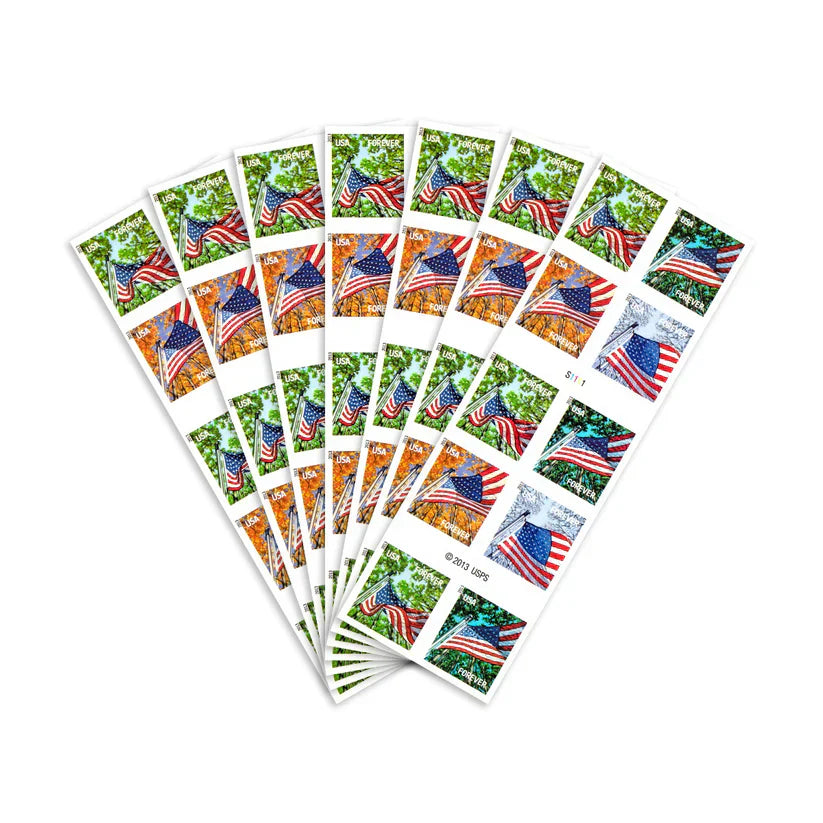 2013 U.S. Flag Forever Stamps – First-Class Postage Sheet