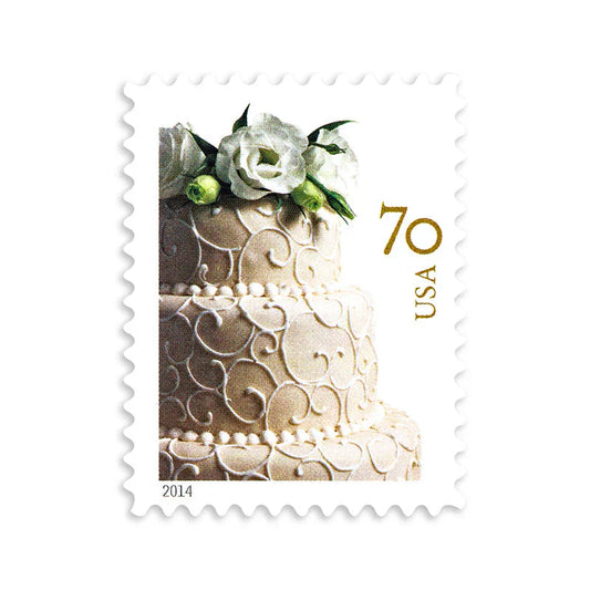 2014 Wedding Cake Stamp – 70¢  Celebration Postage Sheet