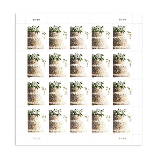 2014 Wedding Cake Stamp – 70¢  Celebration Postage Sheet