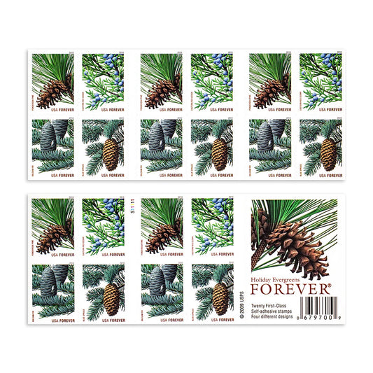 2010 Holiday Evergreens Forever First Class Postage Stamps image 1